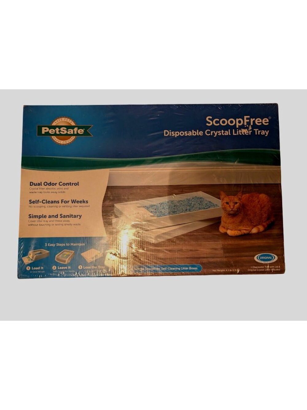 Scoopfree Disposable Crystal Cat Litter Tray With Lid & Original Crystal Litter